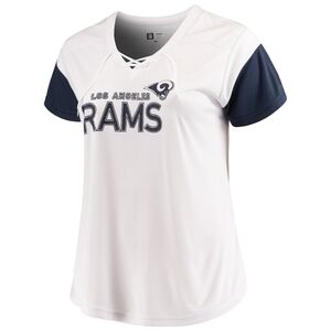 Los Angeles Rams Women's Lace-Up V-Neck T-Shirt